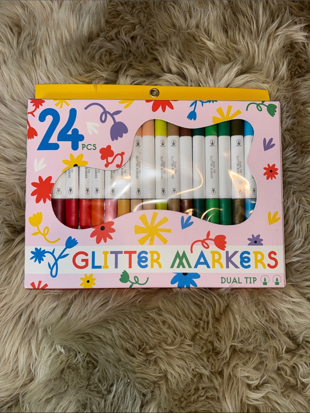 Glitter Markers 24-Pack - Assorted Colors